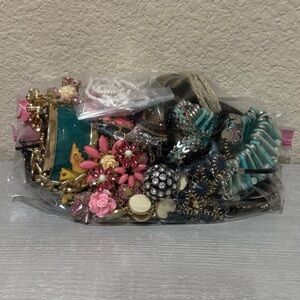 Vintage to Modern Jewelry Craft Repurpose Upcycling Untested Bundle Lot~2.13lbs